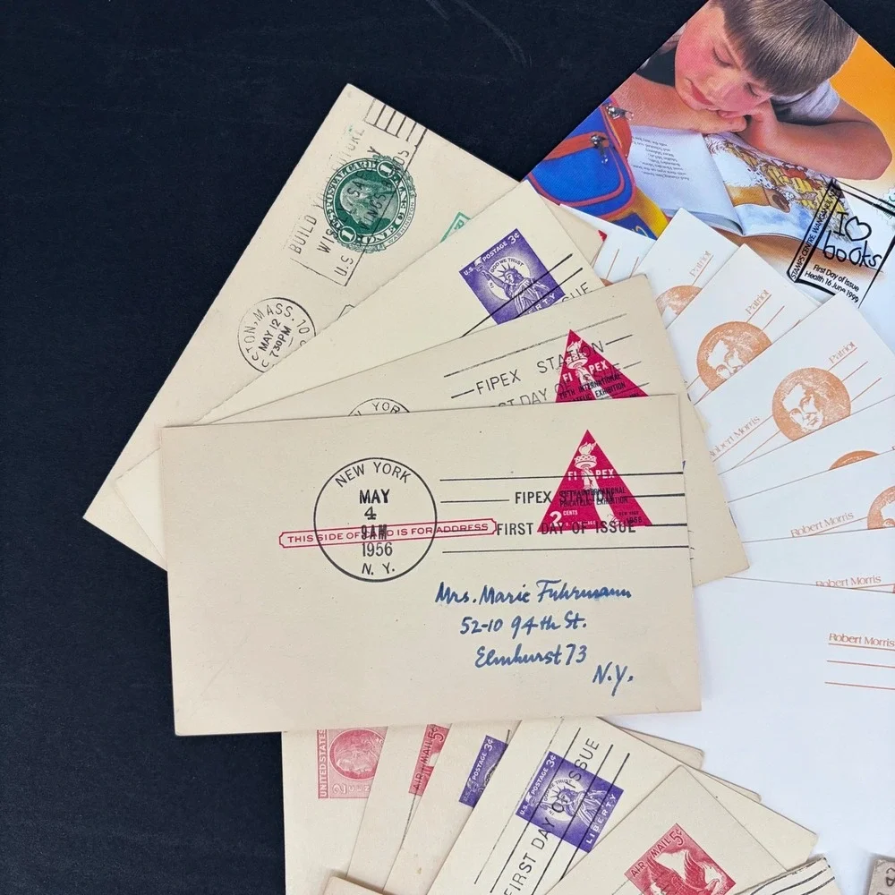 US Postal Stamp History Postmark Postcards Envelopes Antique Letters Ephemera